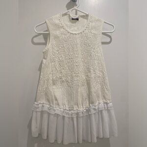 HIGH White Sleeveless Top